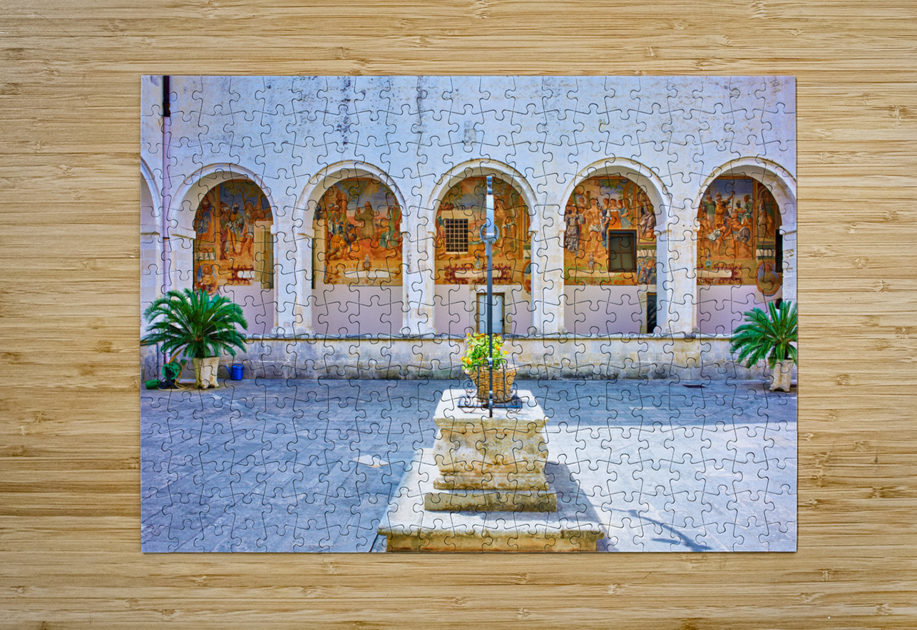 Salento. Apulia Puglia Italy. Galatina. Santa Caterina dAlessandria church. Frescoes in the cloister Marco Brivio Puzzle printing