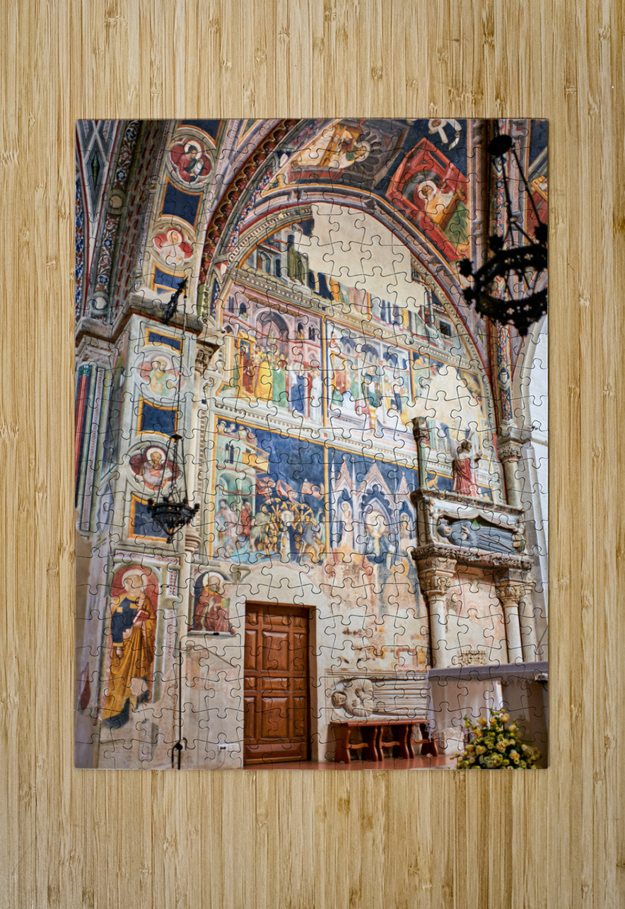 Salento. Apulia Puglia Italy. Galatina. Santa Caterina dAlessandria church. Frescoes by Francesco dArezzo Marco Brivio Puzzle printing