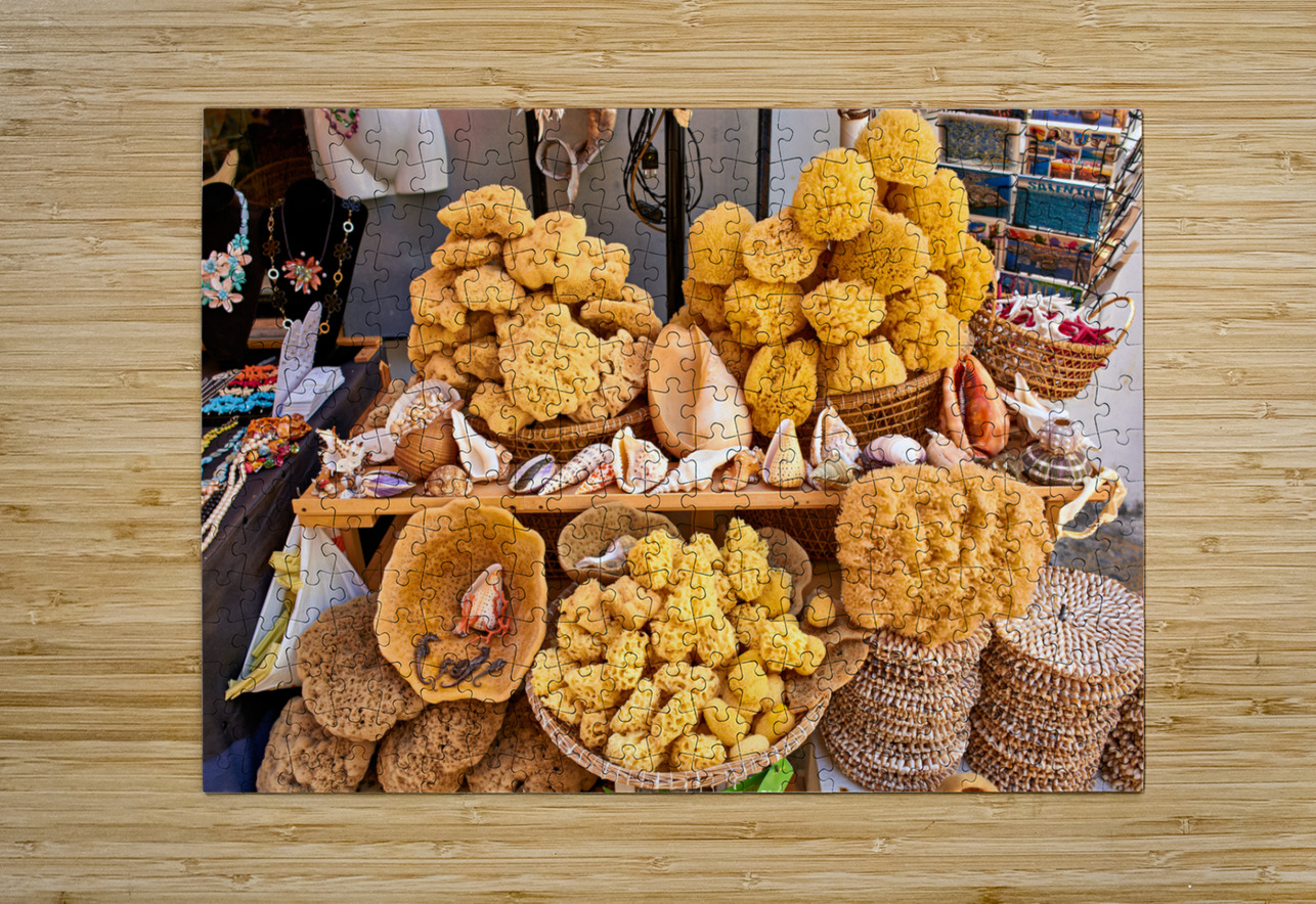 Salento. Apulia Puglia Italy. Gallipoli. Natural sea sponges Marco Brivio Puzzle printing