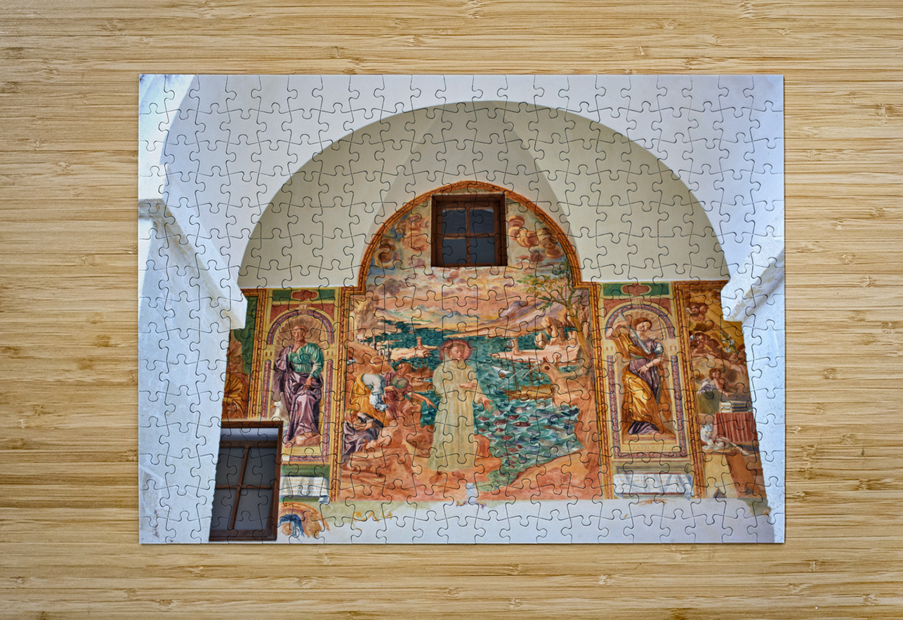 Salento. Apulia Puglia Italy. Galatina. Santa Caterina dAlessandria church. Frescoes in the cloister Marco Brivio Puzzle printing