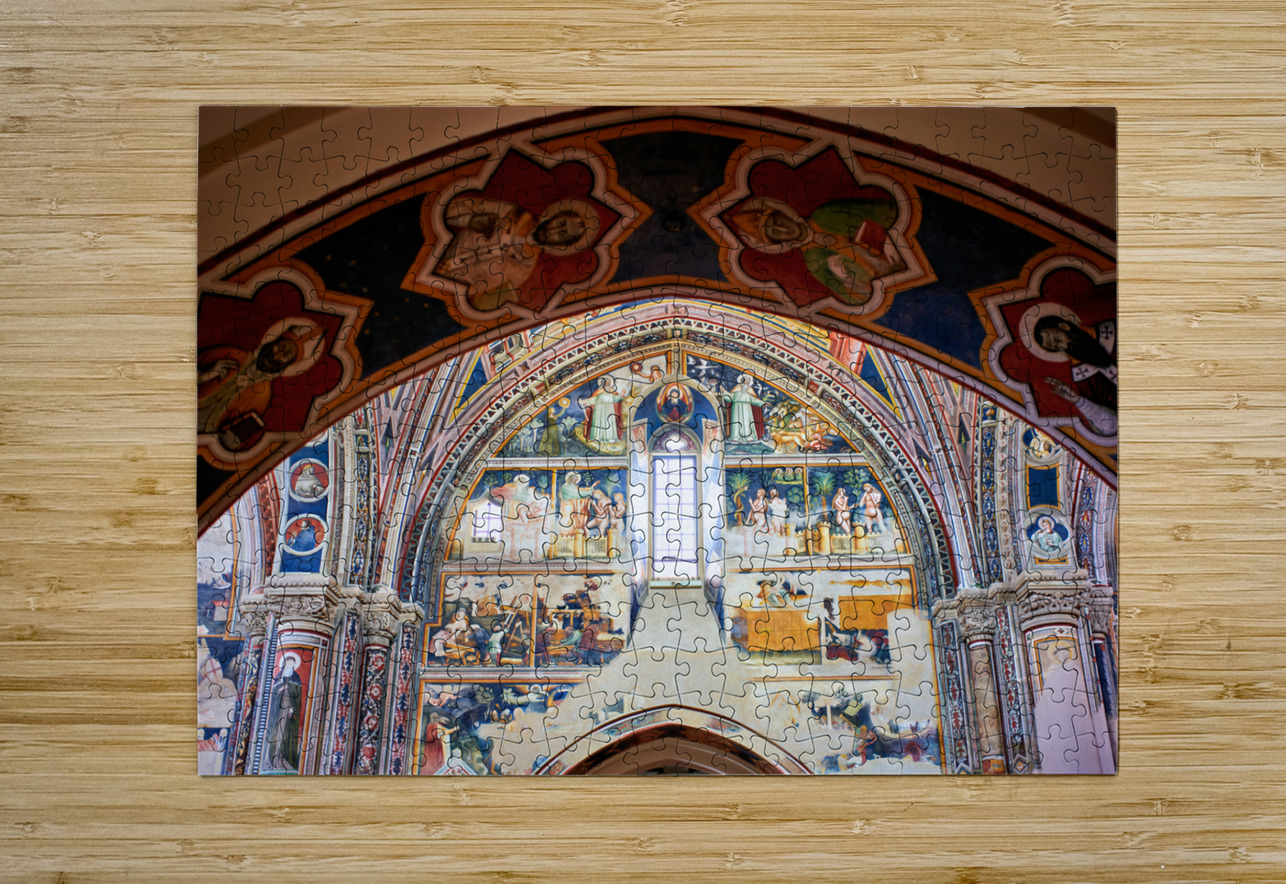 Salento. Apulia Puglia Italy. Galatina. Santa Caterina dAlessandria church. Frescoes by Francesco dArezzo Marco Brivio Puzzle printing