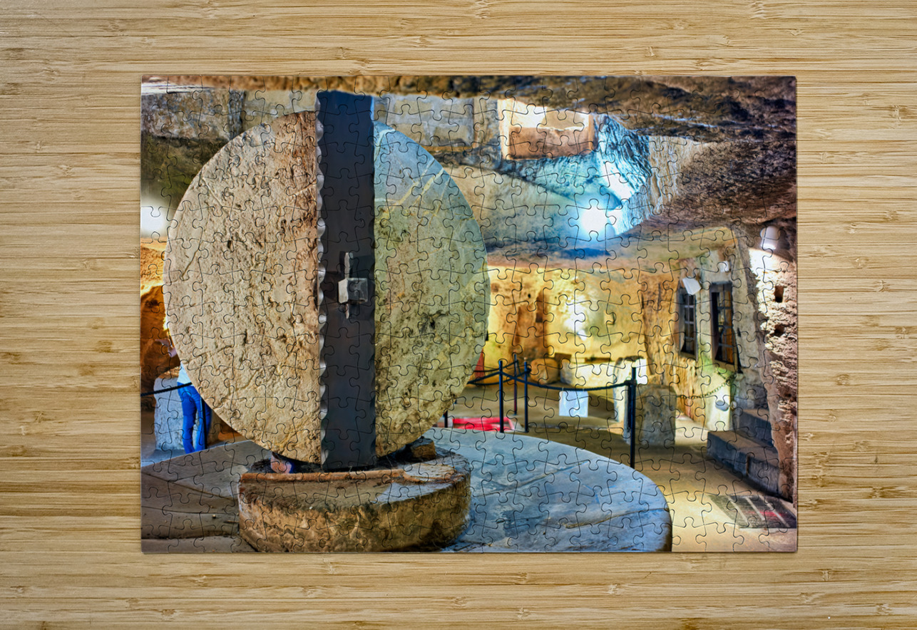 Salento. Apulia Puglia Italy. Gallipoli. Old olives crusher. Frantoio Oleario Ipogeo di Palazzo Granafei Marco Brivio Puzzle printing