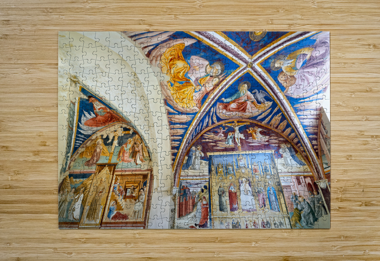 Montefalco Umbria Italy. San Francesco Church frescoed by Benozzo Gozzoli Marco Brivio Puzzle printing
