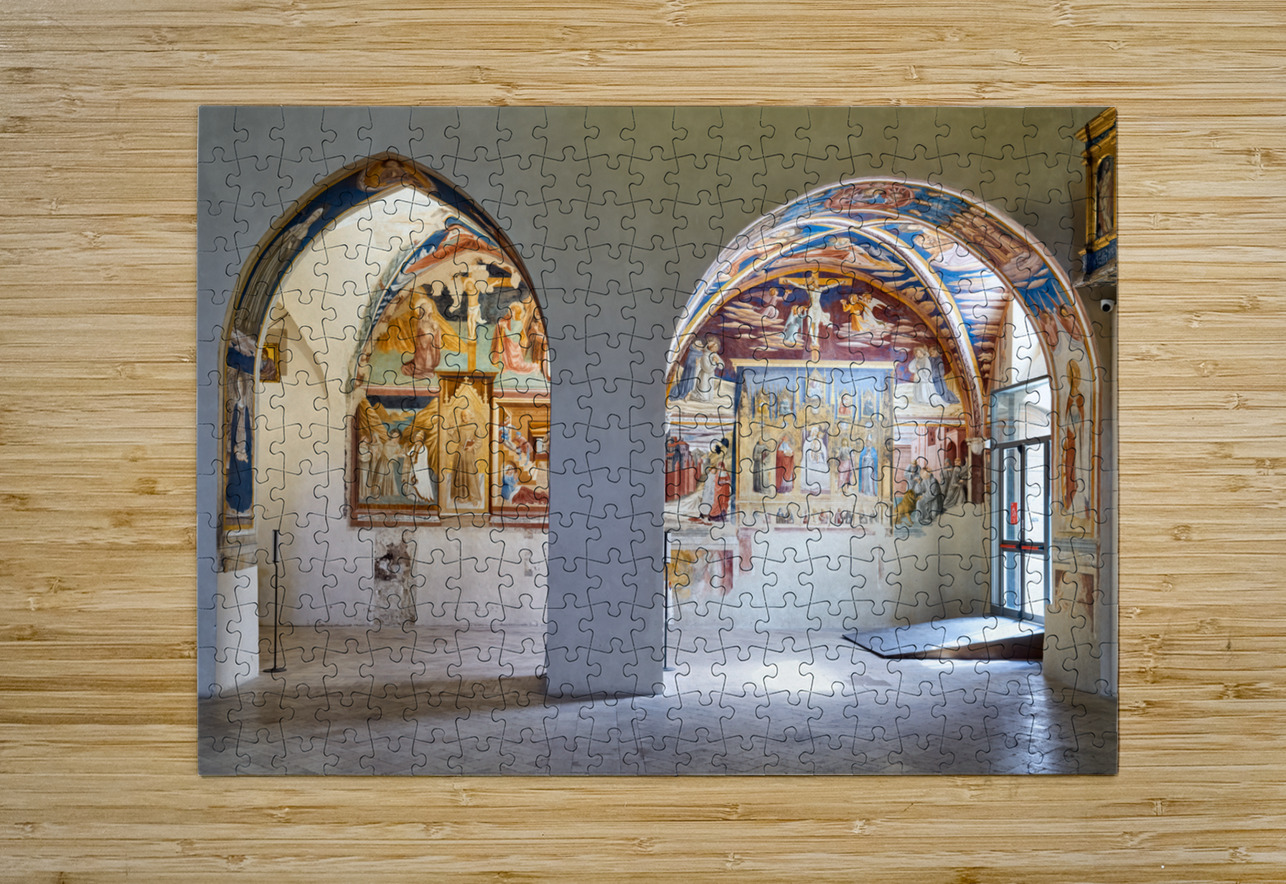 Montefalco Umbria Italy. San Francesco Church frescoed by Benozzo Gozzoli Marco Brivio Puzzle printing