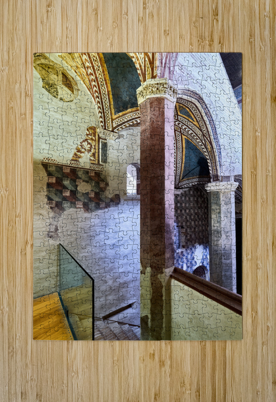 Foligno Umbria Italy. Frescoes at Trinci Palace Palazzo Trinci a patrician residence and museum. Marco Brivio Puzzle printing