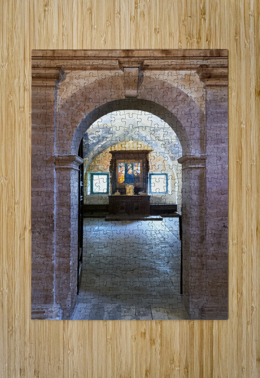 Montefalco Umbria Italy. San Francesco Church frescoed by Benozzo Gozzoli Marco Brivio Puzzle printing