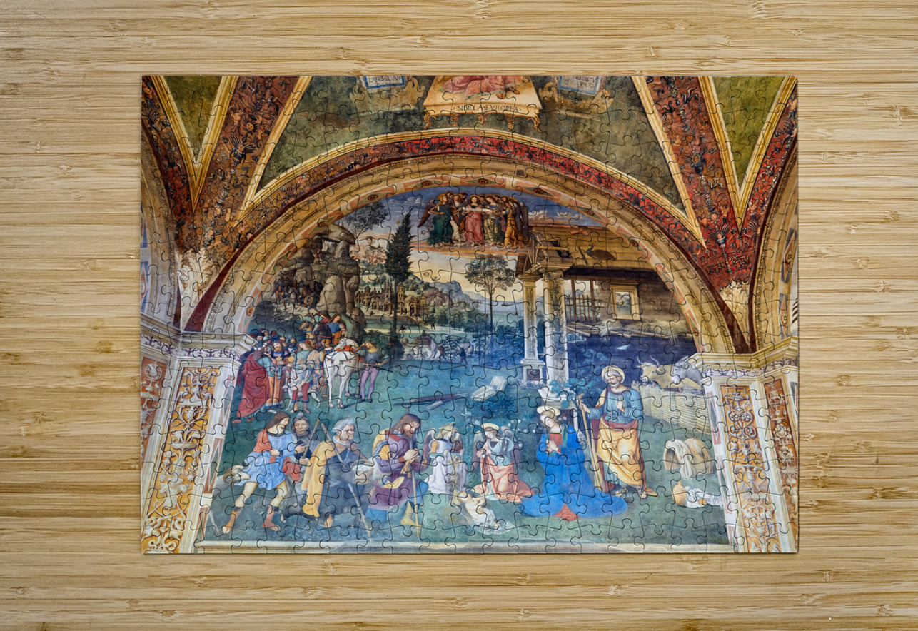 Spello Umbria Italy. Baglioni Chapel frescoed by Pinturicchio in Santa Maria Maggiore Church Marco Brivio Puzzle printing