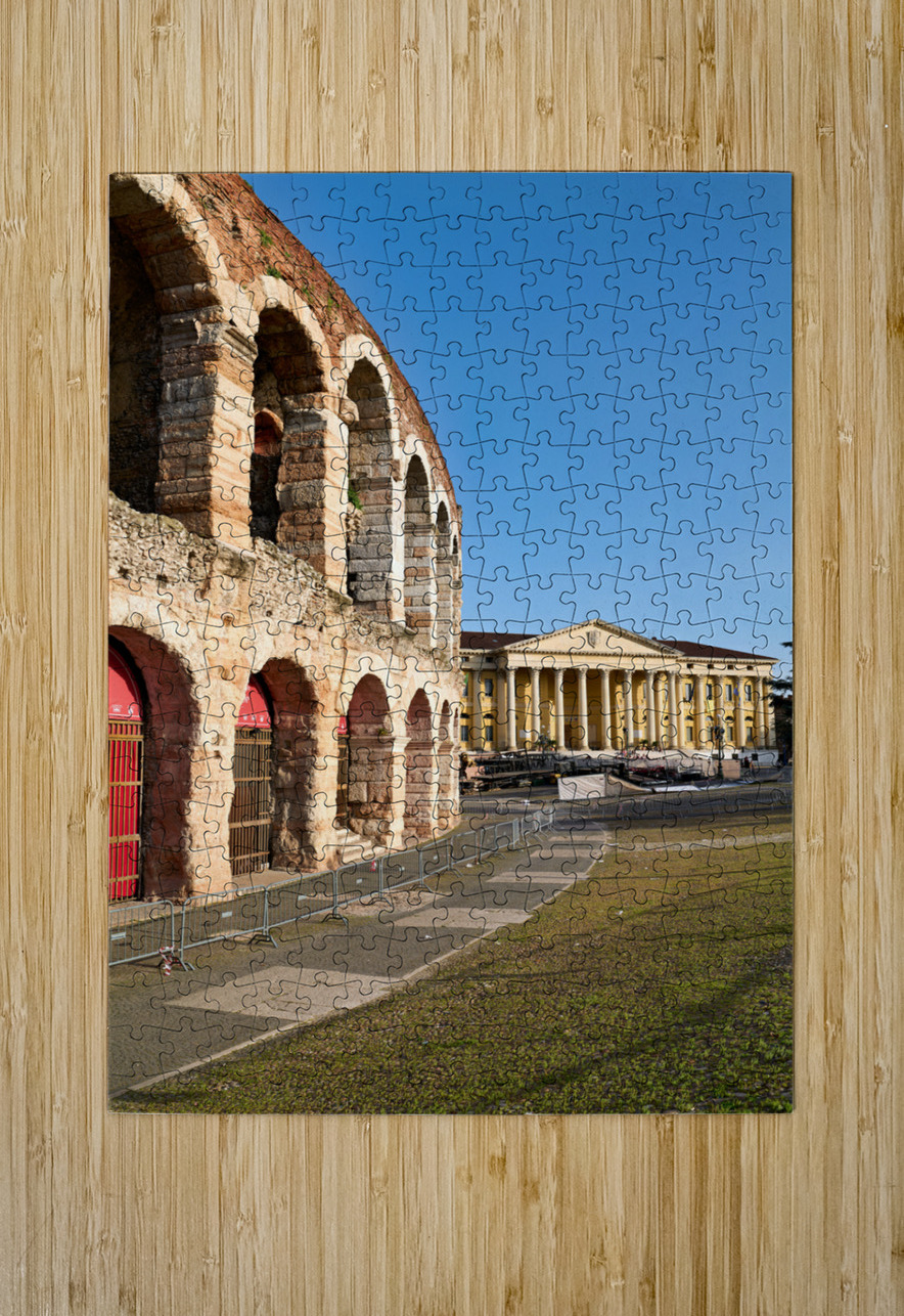 Verona Veneto Italy. The Verona Arena - Roman Amphitheatre and the Town Hall Marco Brivio Puzzle printing