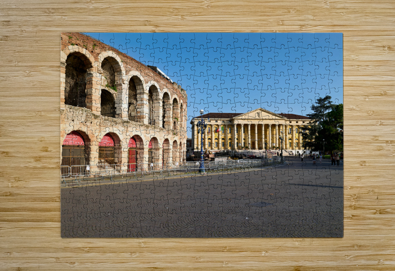 Verona Veneto Italy. The Verona Arena - Roman Amphitheatre and the Town Hall Marco Brivio Puzzle printing