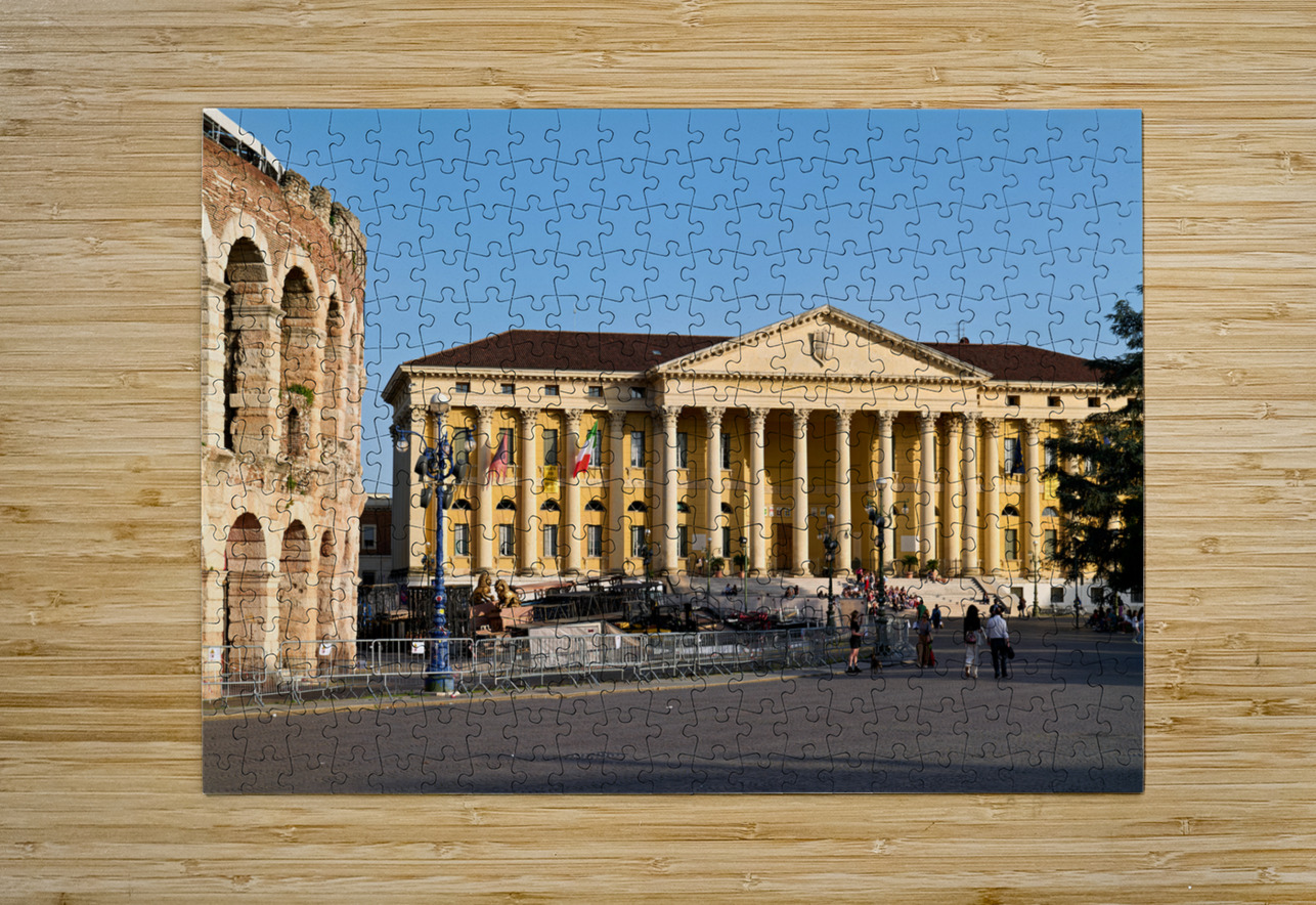 Verona Veneto Italy. The Verona Arena - Roman Amphitheatre and the Town Hall Marco Brivio Puzzle printing