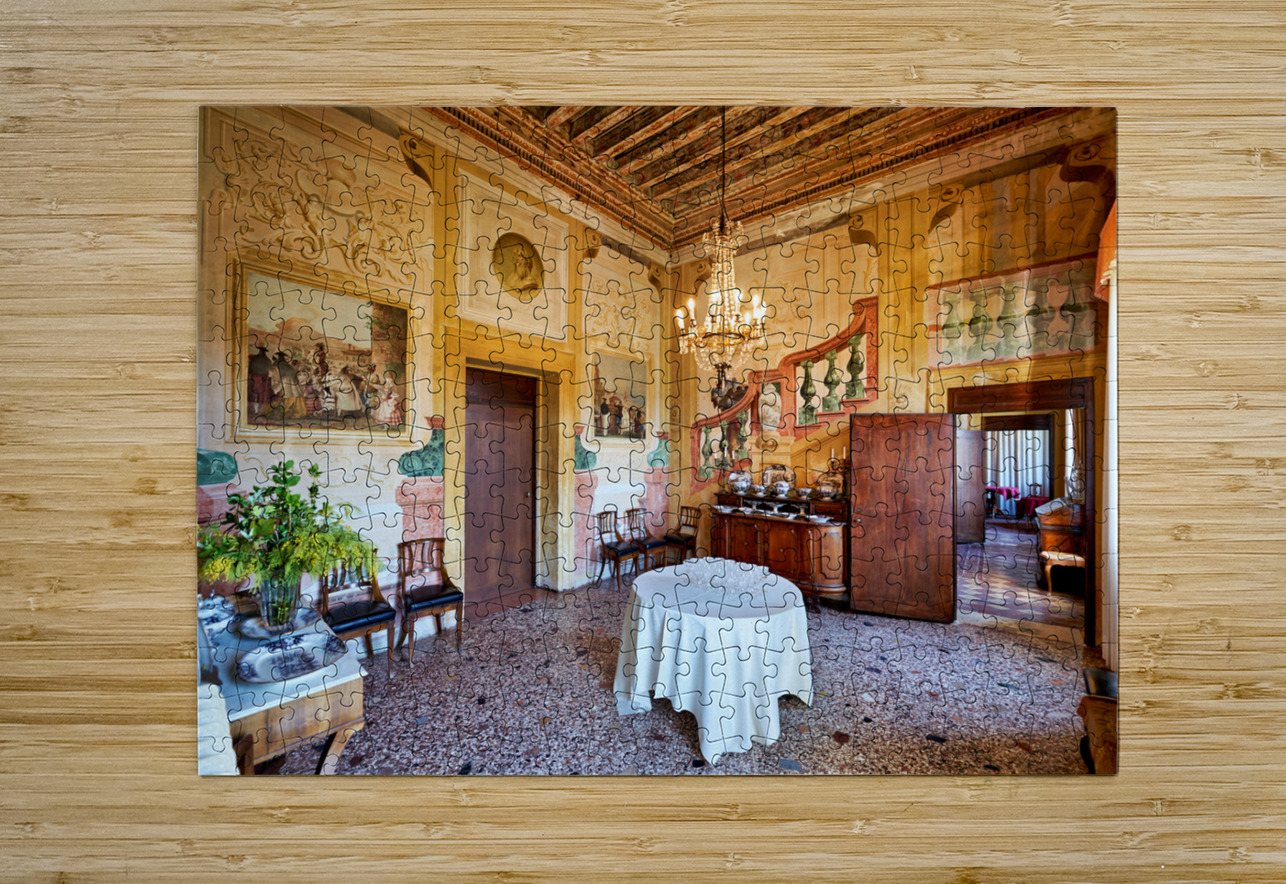 Vicenza Veneto Italy. The interiors of the Villa Valmarana ai Nani frescoed  by Giambattista and Giandomenico Tiepolo Marco Brivio Puzzle printing