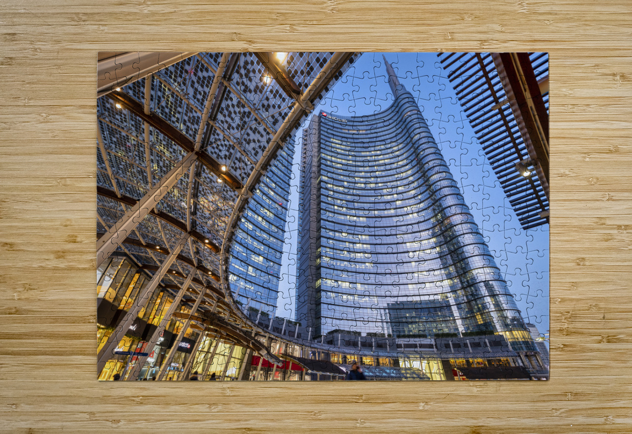 Milan Lombardy Italy. Porta Nuova District. Marco Brivio Puzzle printing