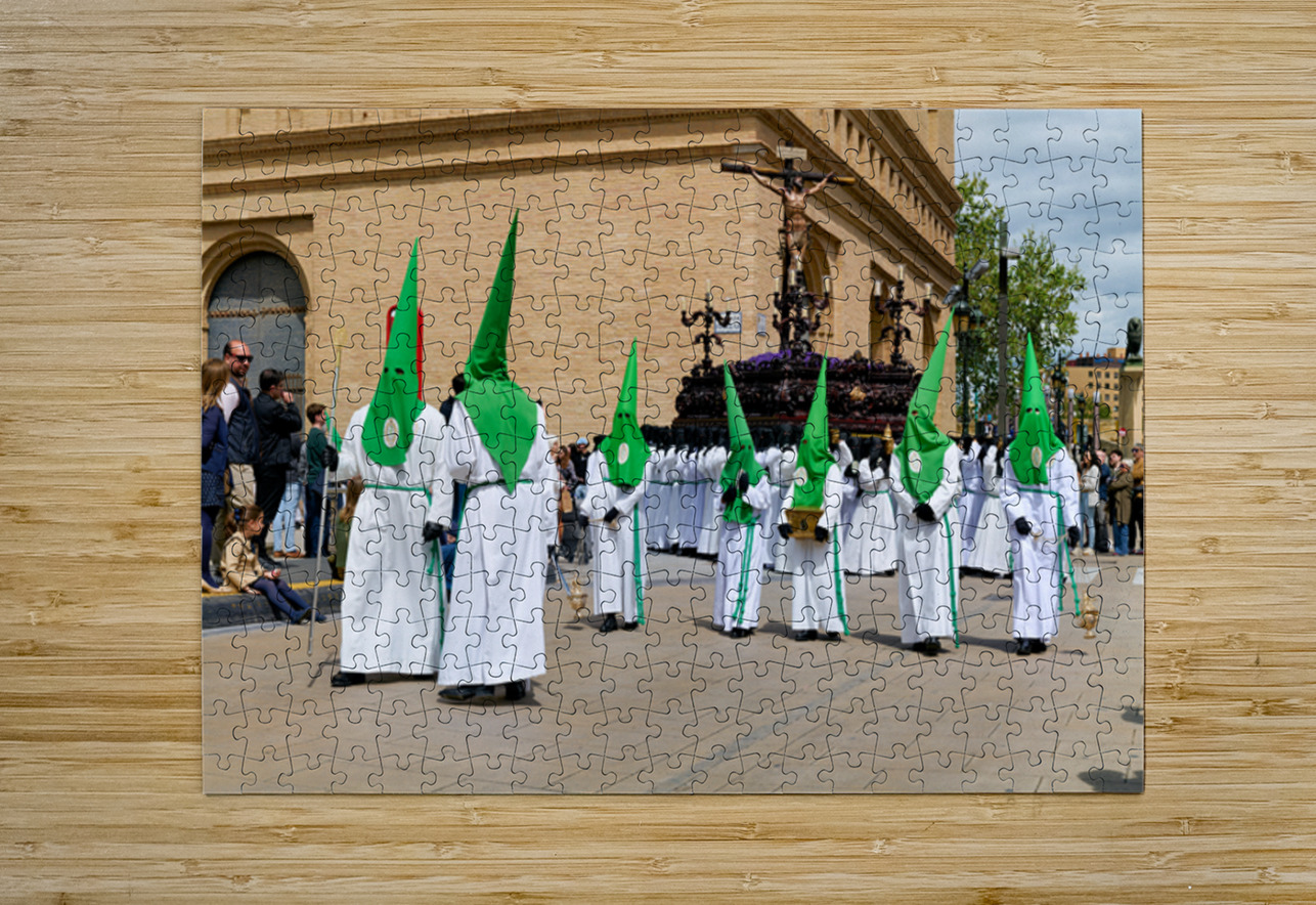 Zaragoza. Saragossa. Aragon. Spain.  Processions of the Easter Holy Week Marco Brivio Puzzle printing