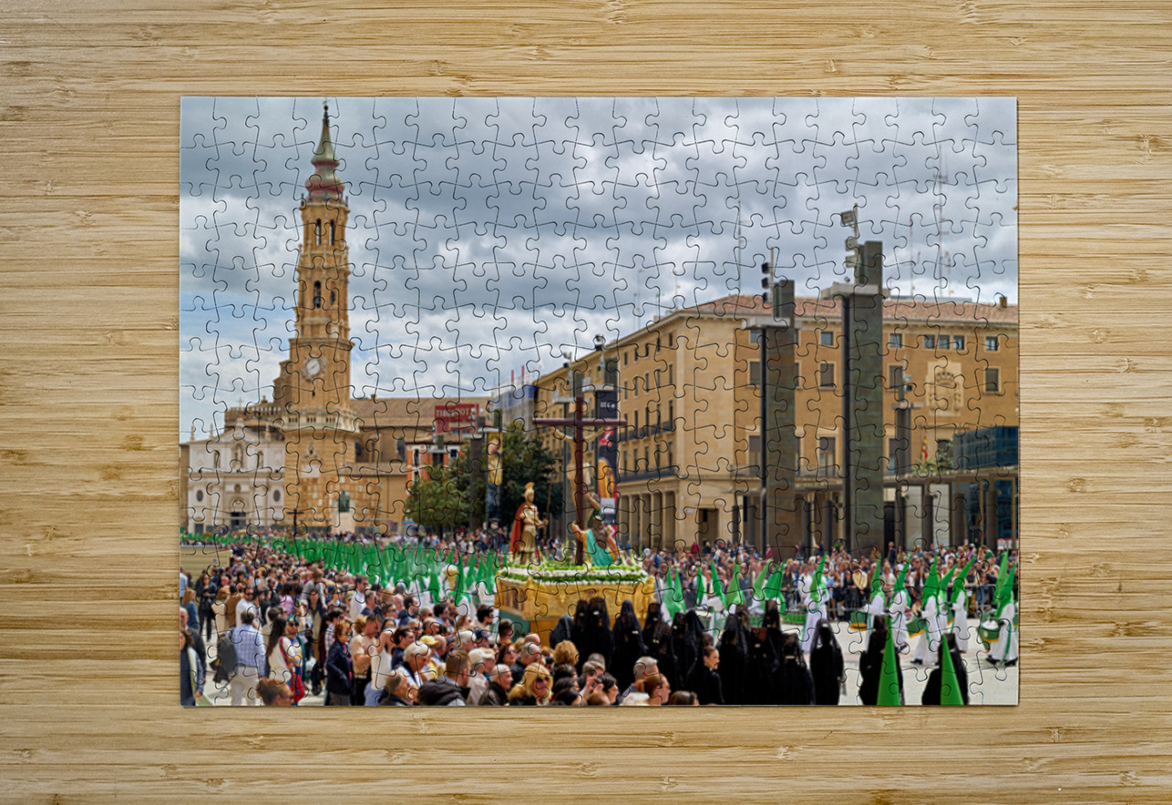 Zaragoza. Saragossa. Aragon. Spain.  Processions of the Easter Holy Week Marco Brivio Puzzle printing