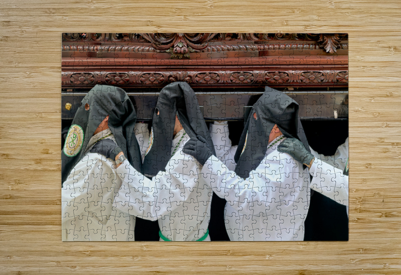 Zaragoza. Saragossa. Aragon. Spain.  Processions of the Easter Holy Week Marco Brivio Puzzle printing