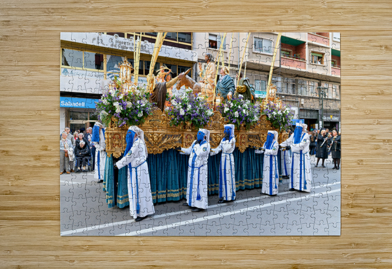 Zaragoza. Saragossa. Aragon. Spain.  Processions of the Easter Holy Week Marco Brivio Puzzle printing