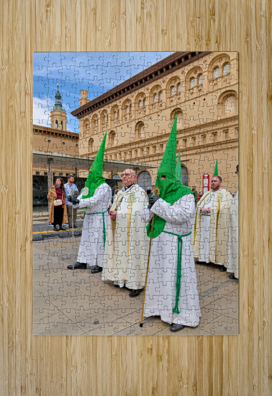 Zaragoza. Saragossa. Aragon. Spain.  Processions of the Easter Holy Week Marco Brivio Puzzle printing