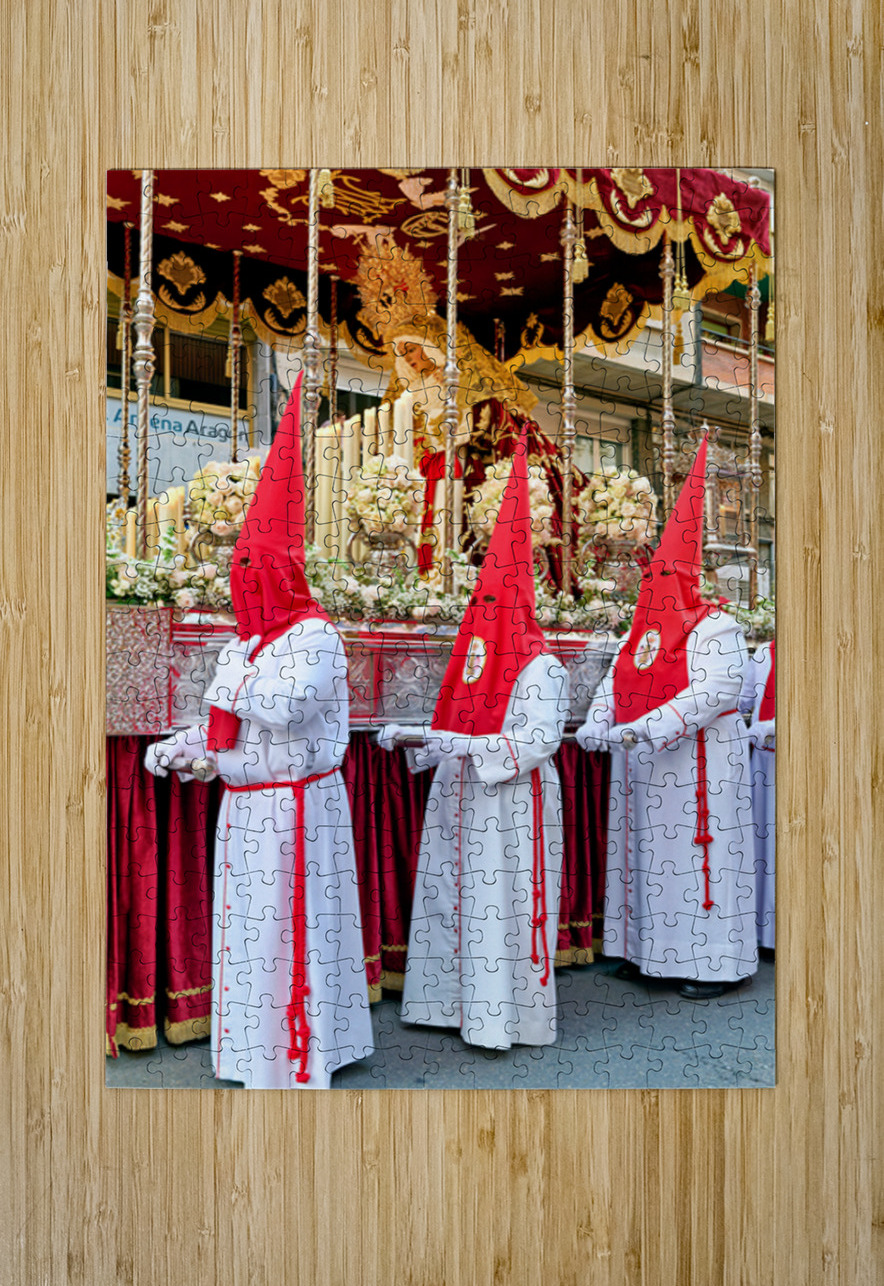 Zaragoza. Saragossa. Aragon. Spain.  Processions of the Easter Holy Week Marco Brivio Puzzle printing