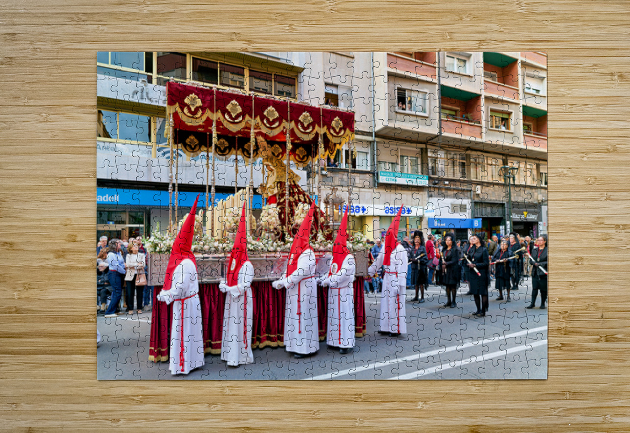 Zaragoza. Saragossa. Aragon. Spain.  Processions of the Easter Holy Week Marco Brivio Puzzle printing