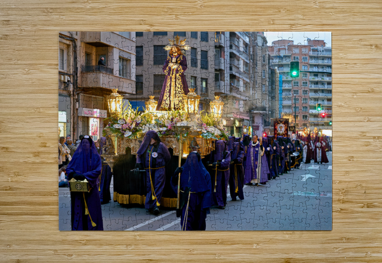 Zaragoza. Saragossa. Aragon. Spain.  Processions of the Easter Holy Week Marco Brivio Puzzle printing
