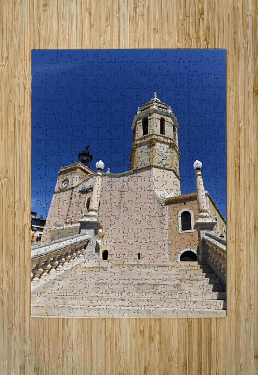 Sitges Catalunya Spain. Church esglesia de Sant Bartomeu i Santa Tecla Marco Brivio Puzzle printing