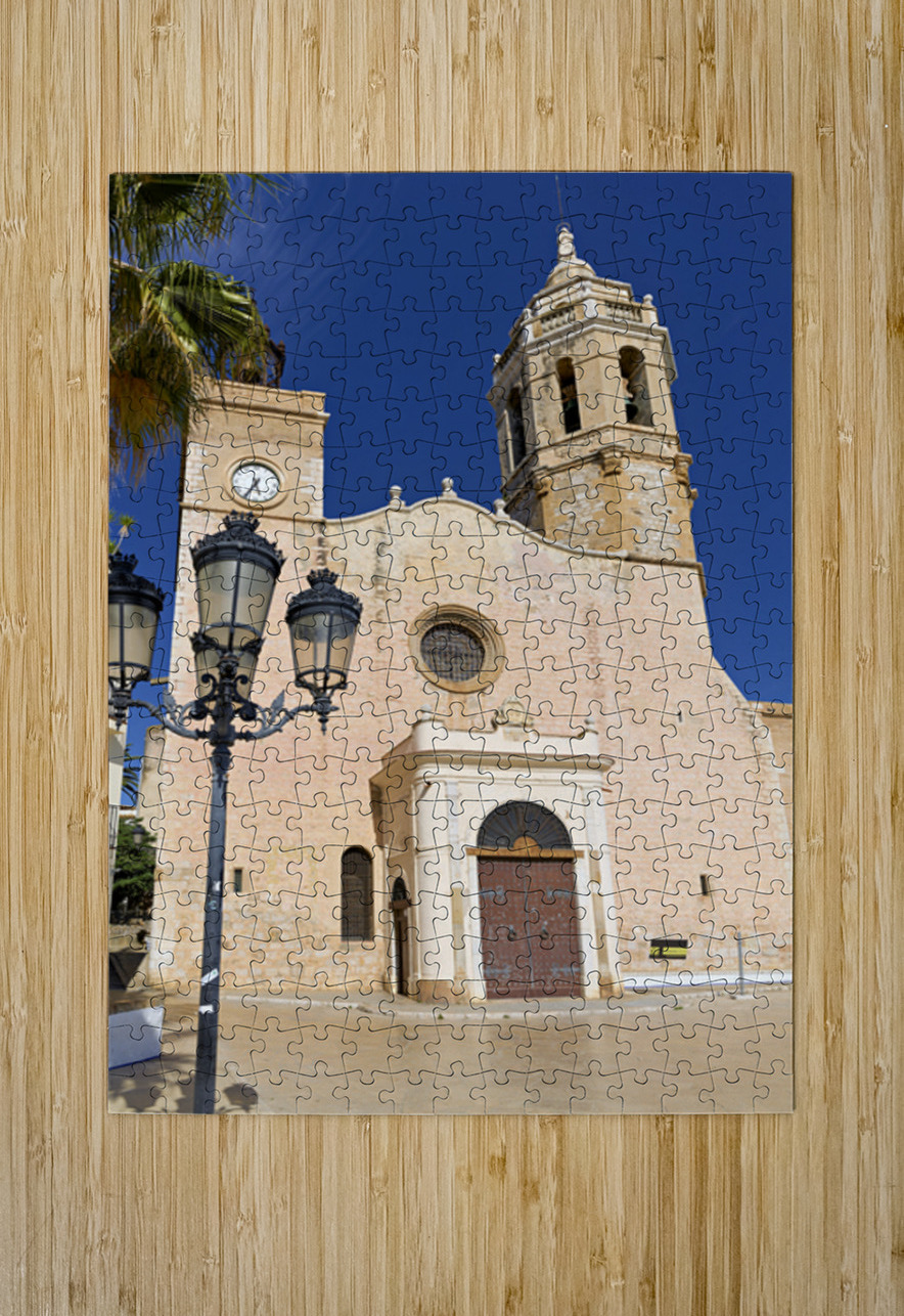 Sitges Catalunya Spain. Church esglesia de Sant Bartomeu i Santa Tecla Marco Brivio Puzzle printing