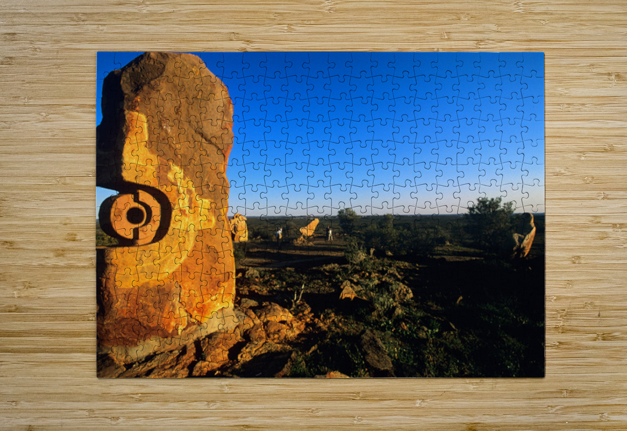 Sandstone sculptures glow at sunset in the Australian outback. Marco Brivio Puzzle printing