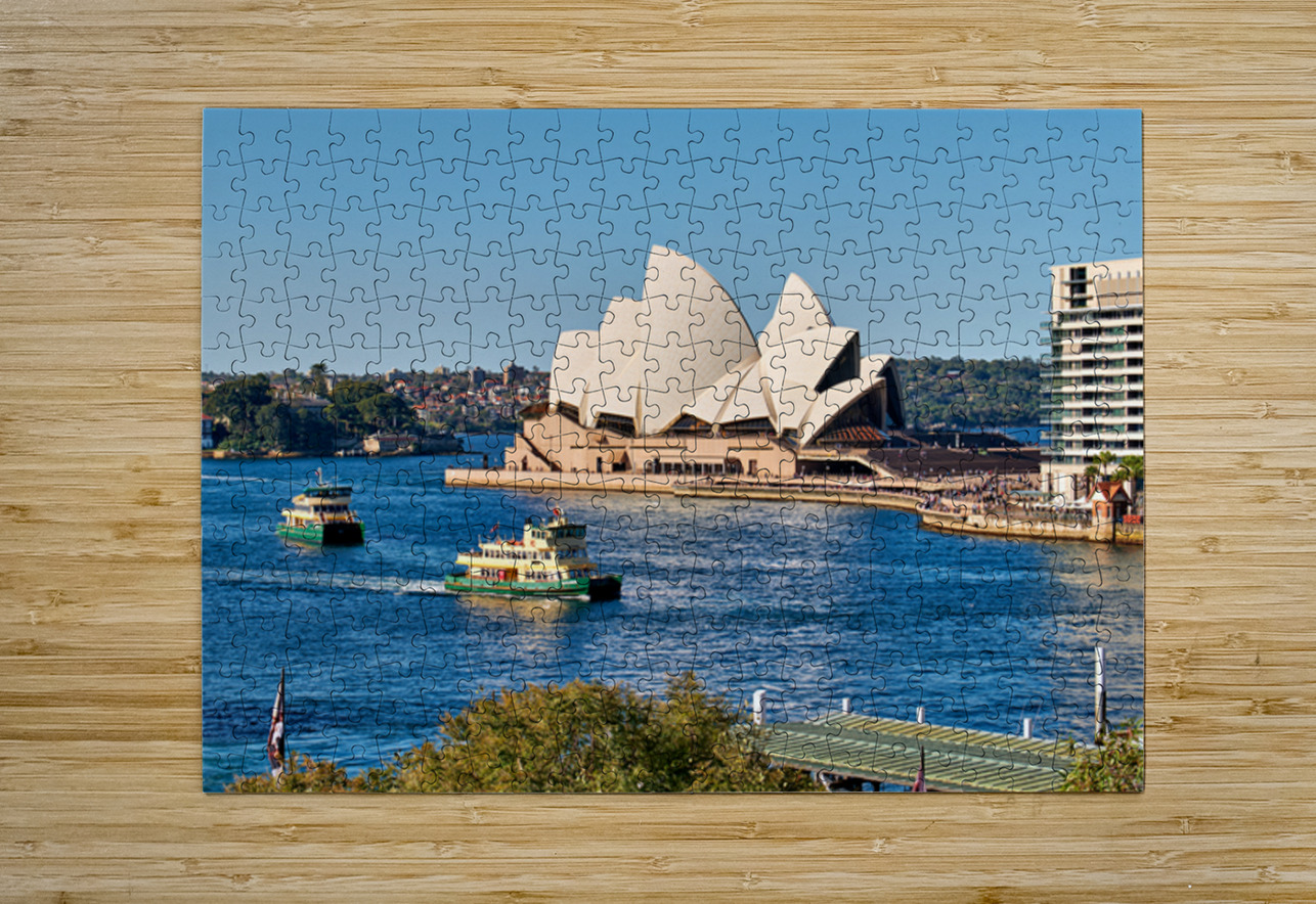 Sydney Opera House and ferries on a sunny day. Marco Brivio Puzzle printing
