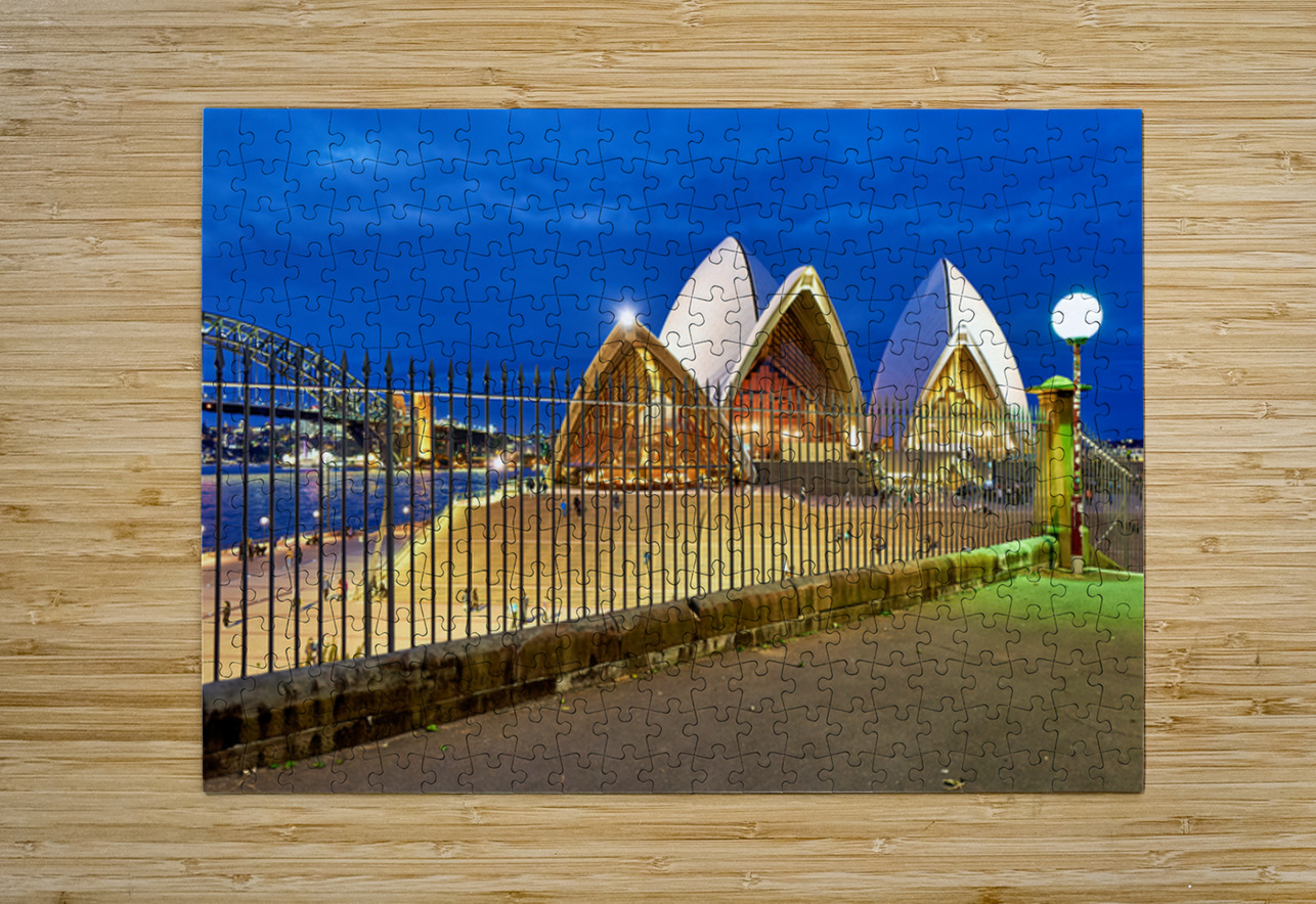 Sydney Opera House and Harbour Bridge at dusk. Marco Brivio Puzzle printing