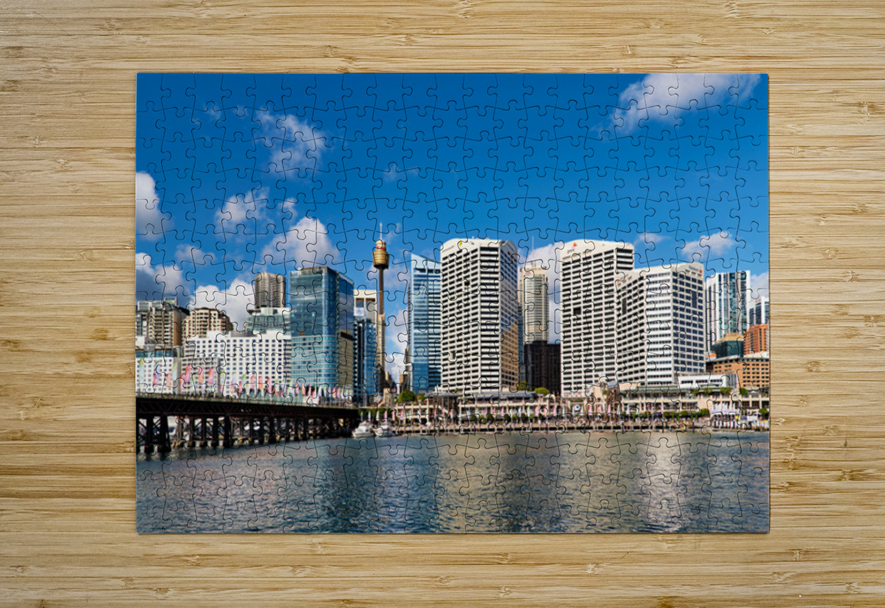 Sydney Harbour skyline with bridge and boats. Marco Brivio Puzzle printing