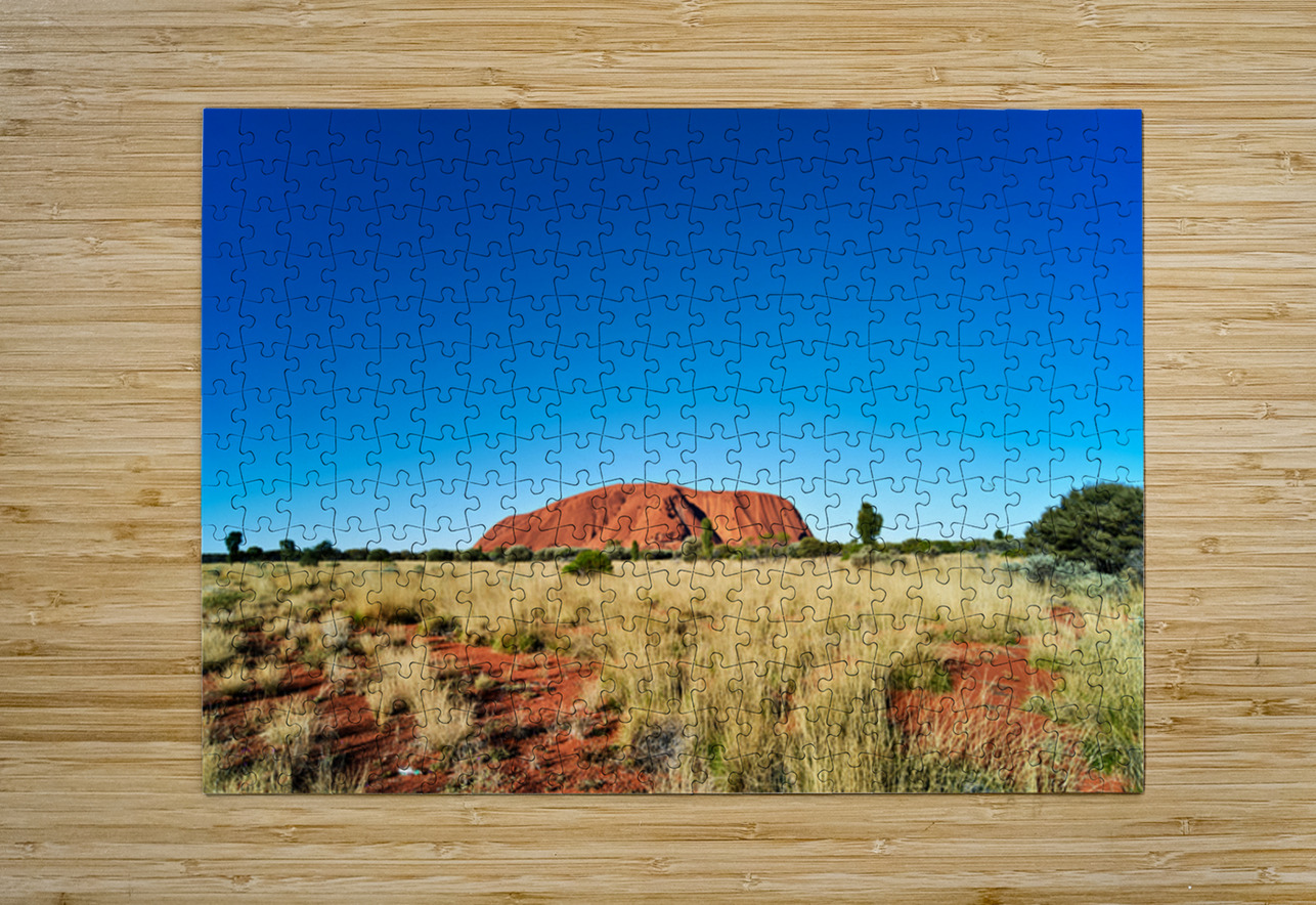 Uluru Australias iconic sandstone monolith under a clear blue Marco Brivio Puzzle printing