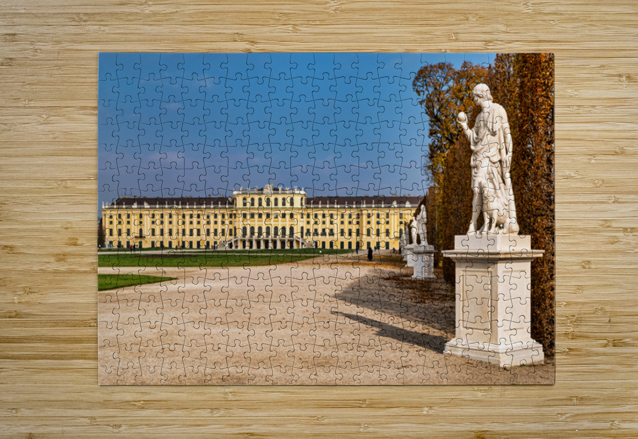 Schönbrunn Palace Vienna with statues and autumn trees. Marco Brivio Puzzle printing