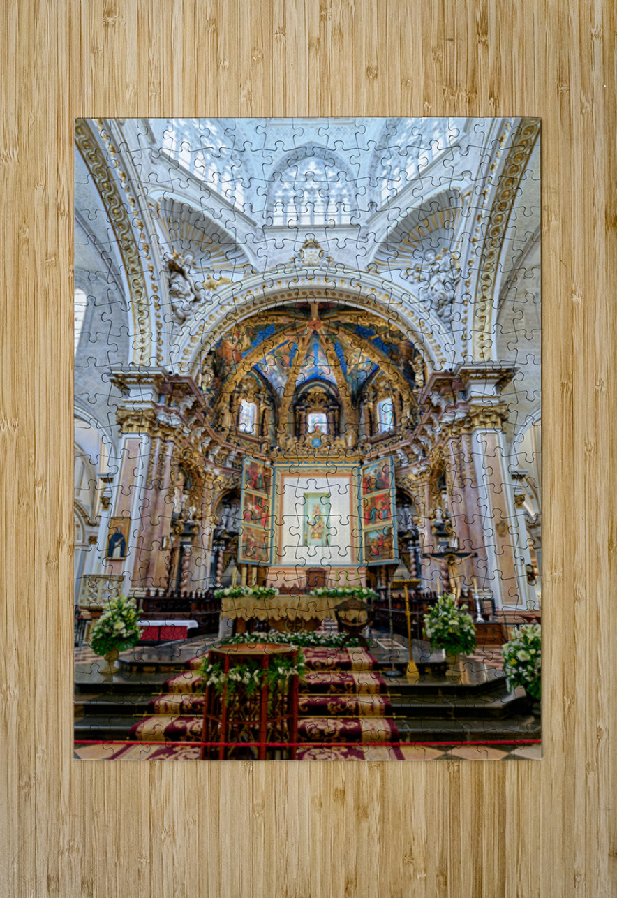 Valencia Cathedral features stunning architecture and altar deta Marco Brivio Puzzle printing