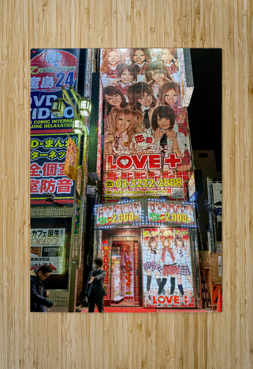 Nightlife in Shinjuku district reveals adult show venue in Tokyo Marco Brivio Puzzle printing