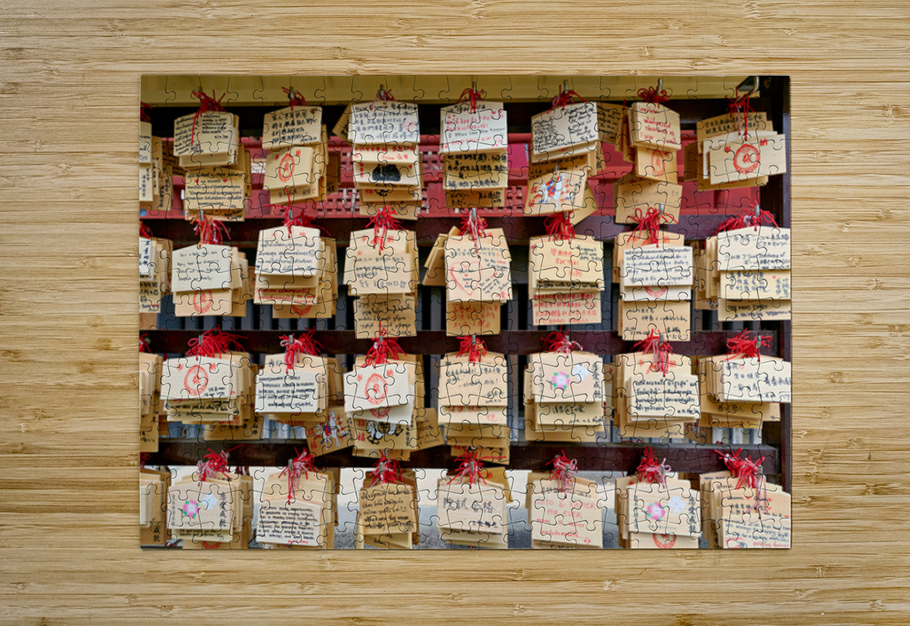 Wishes and invocations at Senso Ji Temple in Tokyo Marco Brivio Puzzle printing
