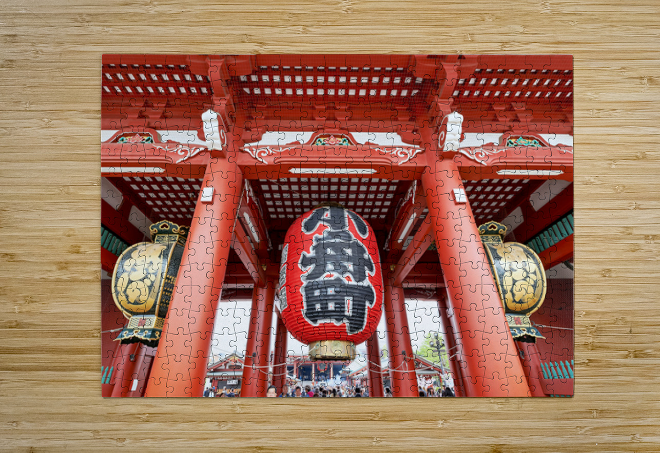 Senso ji temple entrance in Asakusa Tokyo during busy visiting  Marco Brivio Puzzle printing