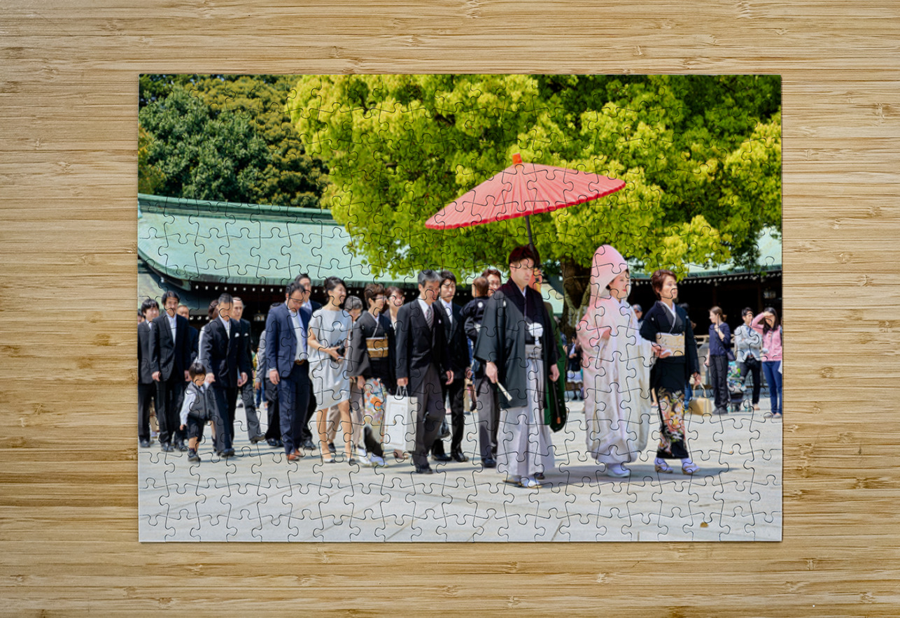 Traditional wedding ceremony at Meiji Jingu shrine in Tokyo Japa Marco Brivio Puzzle printing