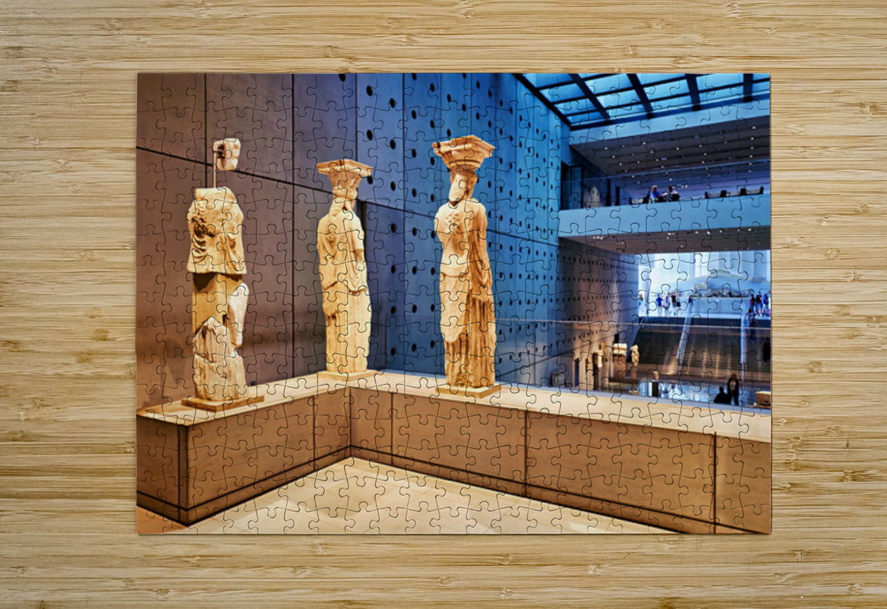 Caryatids on display at Acropolis Museum in Athens Greece Marco Brivio Puzzle printing