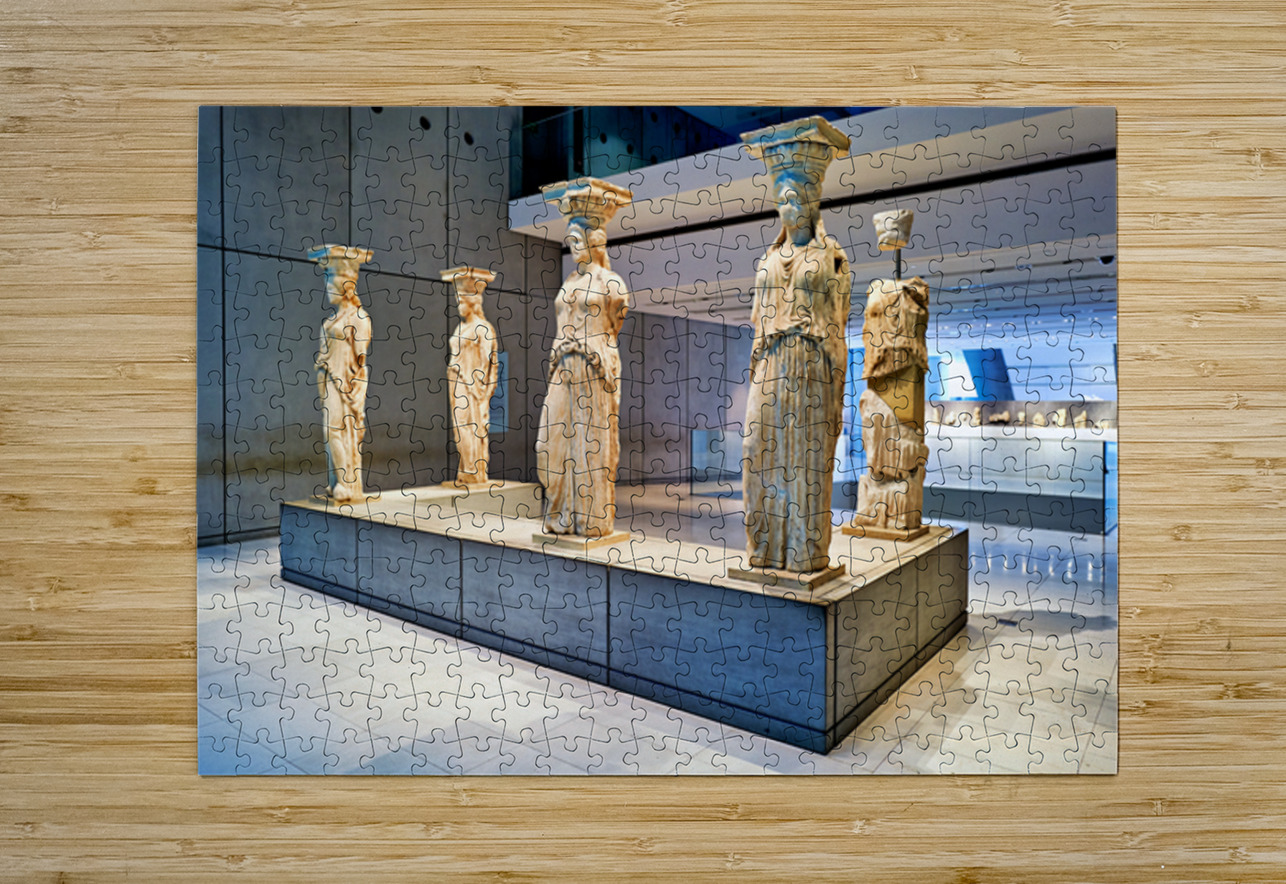 Exploring caryatids at Acropolis Museum in Athens Greece Marco Brivio Puzzle printing