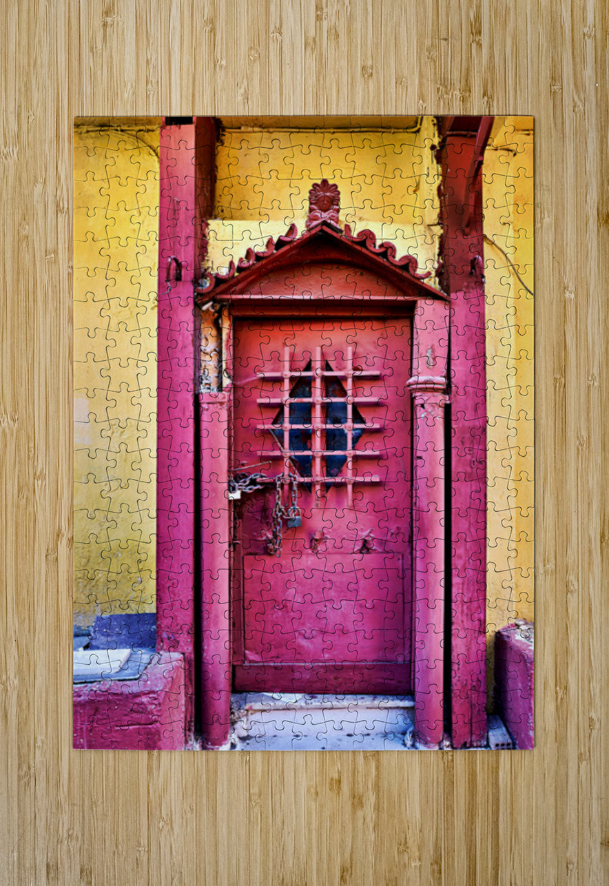Old door in Anafiotika quarter of Athens Greece Marco Brivio Puzzle printing