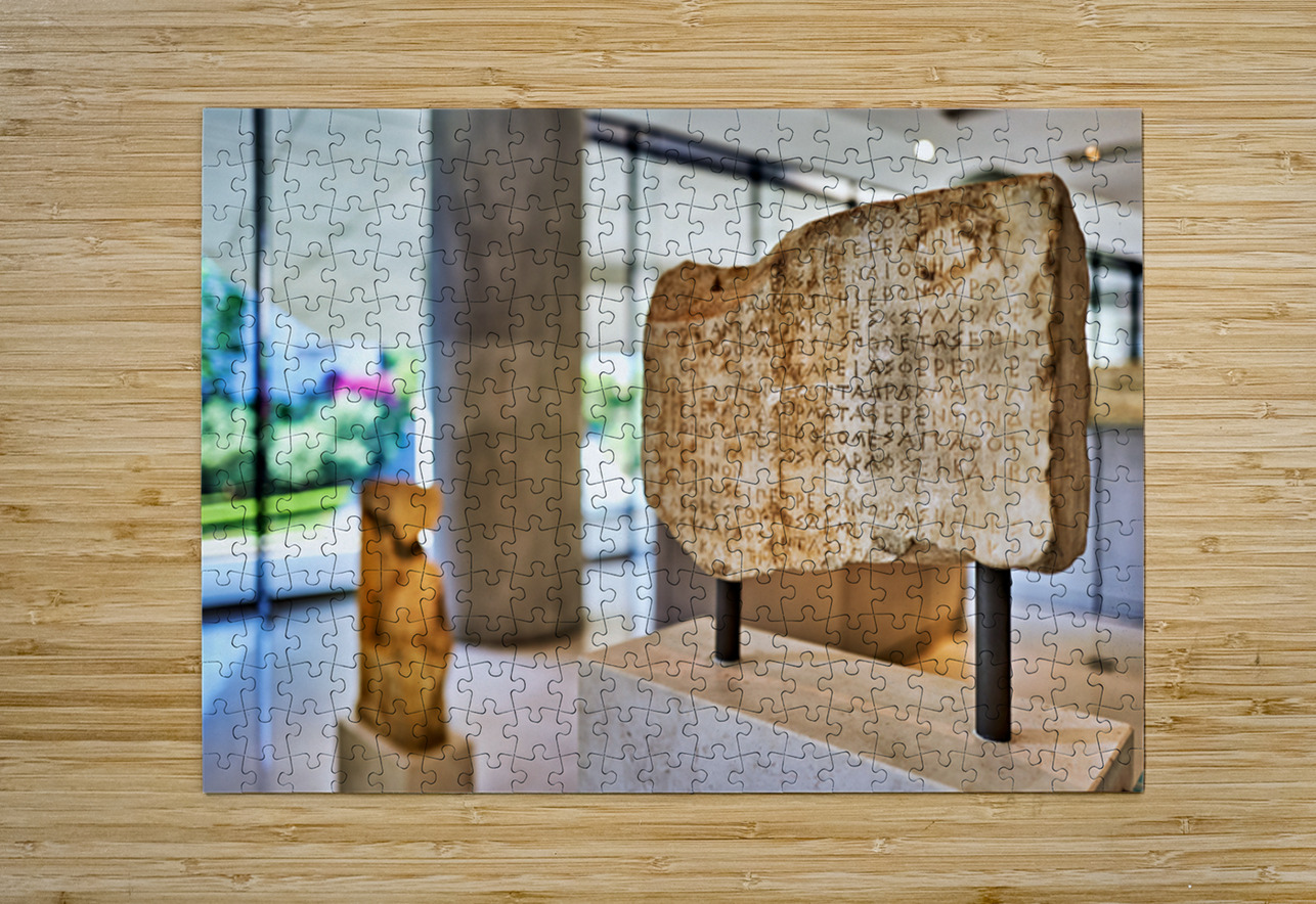 Exploring ancient inscriptions at the Acropolis Museum in Athens Marco Brivio Puzzle printing