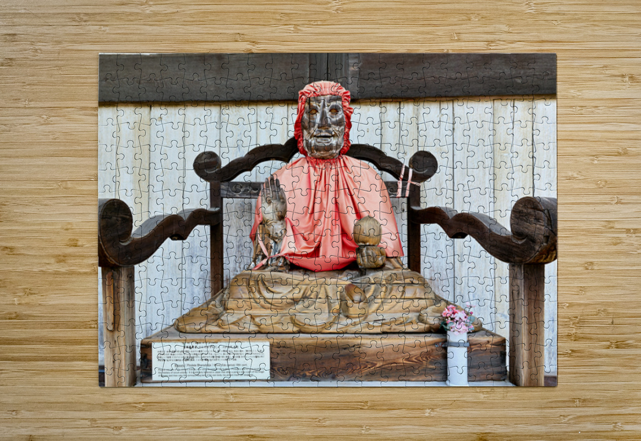 Binzuru wood statue of Pindola Bharadvaja at Todai ji shrine in  Marco Brivio Puzzle printing