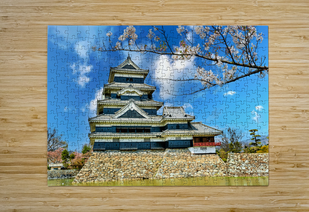 Matsumoto Castle during cherry blossom season in Japan Marco Brivio Puzzle printing