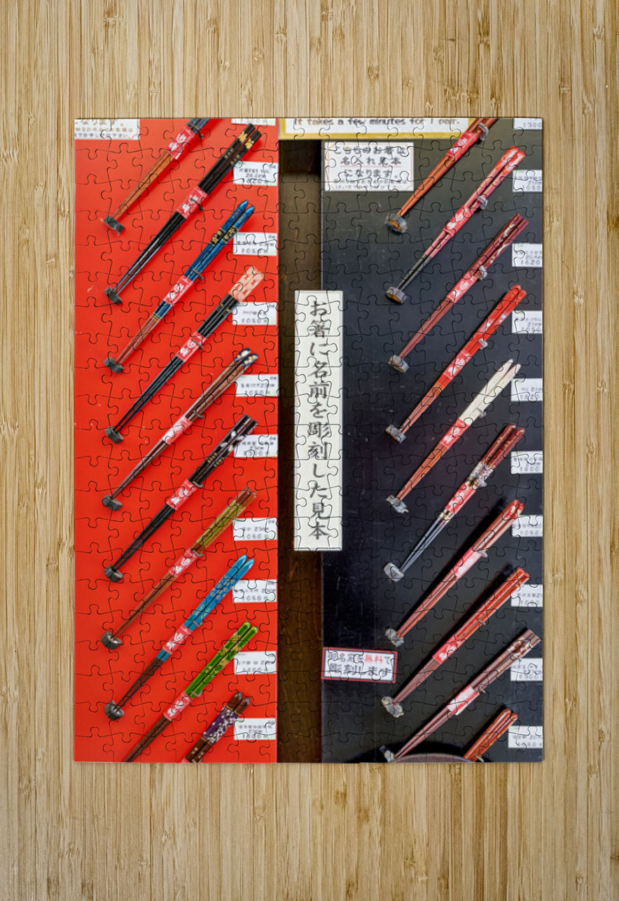Traditional chopsticks displayed for sale in Miyajima Japan Marco Brivio Puzzle printing