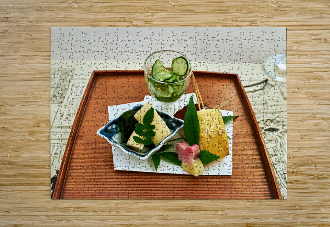 Traditional Japanese food served in a restaurant in Miyajima Jap Marco Brivio Puzzle printing