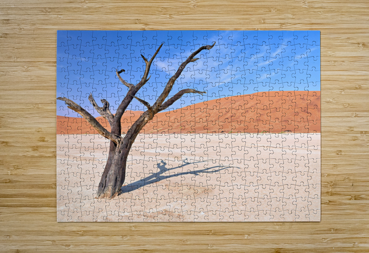 Dry camel thorn tree in Deadvlei clay pan of Namibia Marco Brivio Puzzle printing