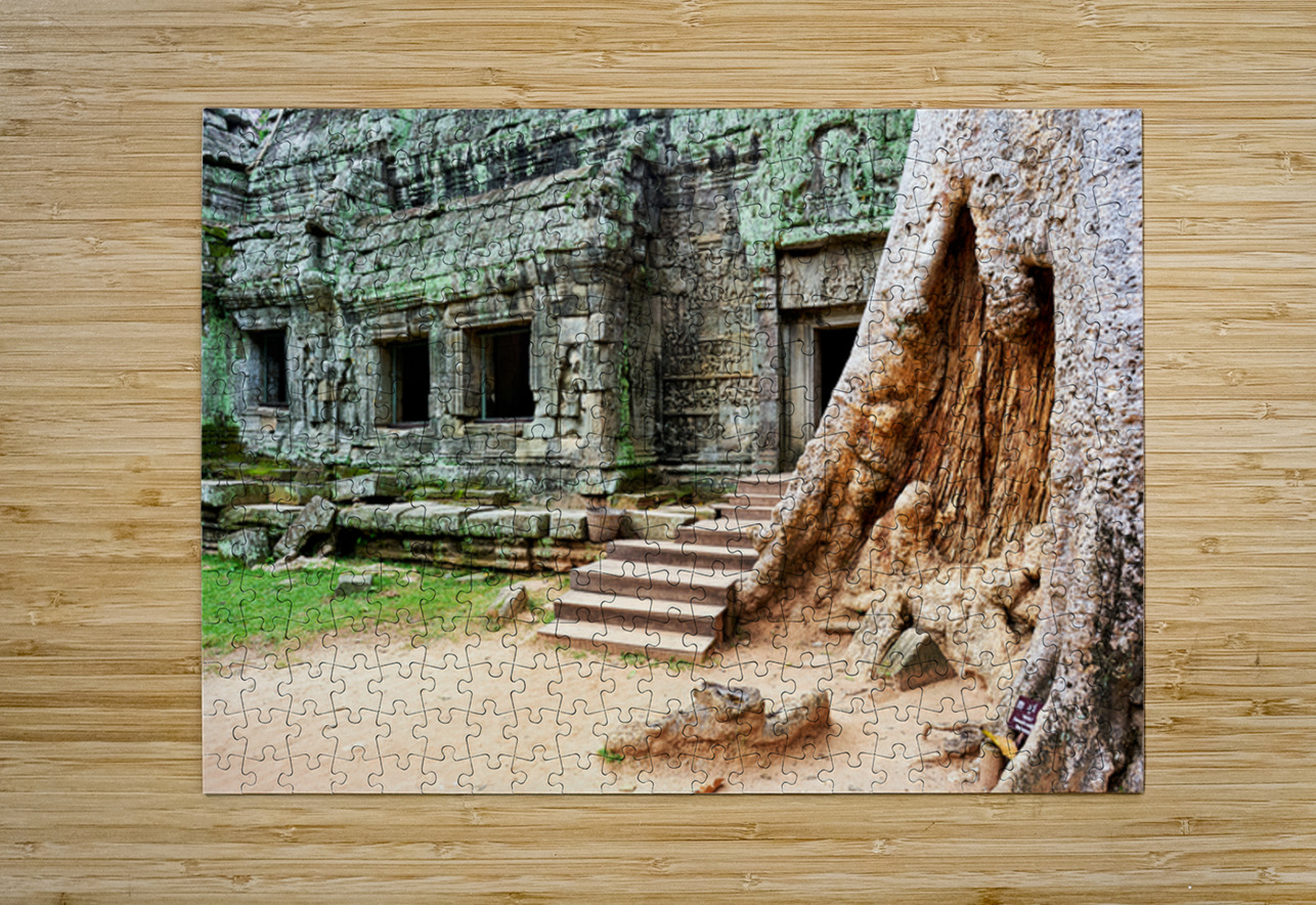 Ancient temple ruins intertwined with giant tree. Marco Brivio Puzzle printing