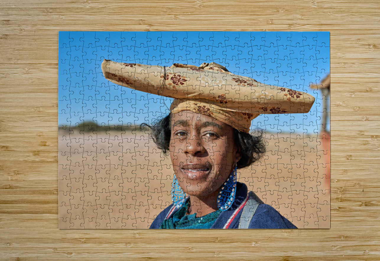 Portrait of a woman from the Herero Bantu ethnic group in Namibi Marco Brivio Puzzle printing