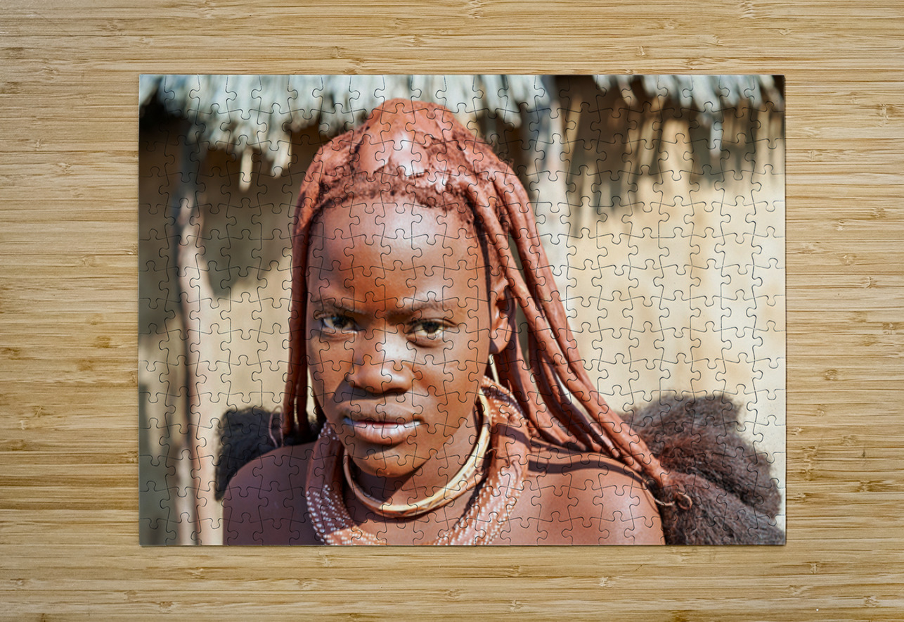 Himba woman in traditional hair headdress in Kunene Region of Na Marco Brivio Puzzle printing