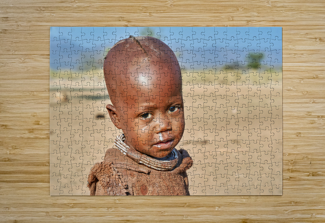 Portrait of a child from Himba village in Kunene region of Namib Marco Brivio Puzzle printing